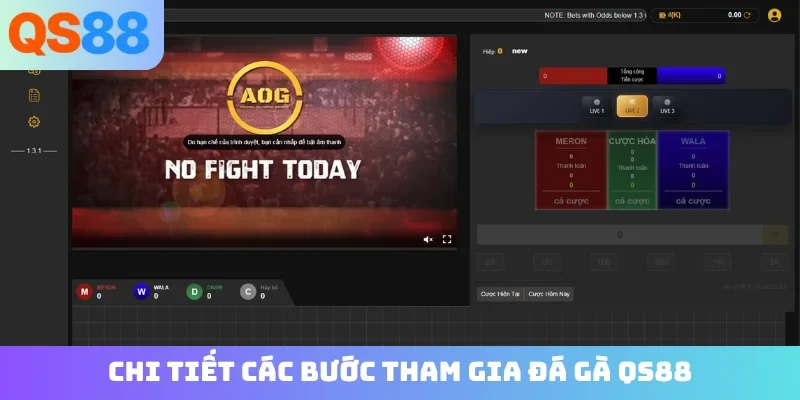Chi tiết các bước tham gia đá gà QS88